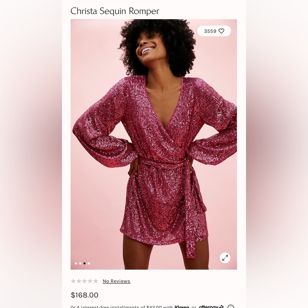 Free People Christa Romper - pink sequins